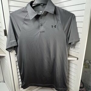 Under Armour HeatGear Coldblack Polo Shirt Gray Men's‎ Small Golf Active